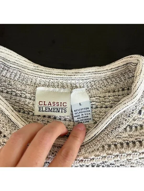 vintage 90s striped boho granola grunge sweater - Picture 8 of 8